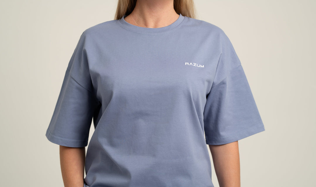 Oversized T-Shirt, Kadettblau
