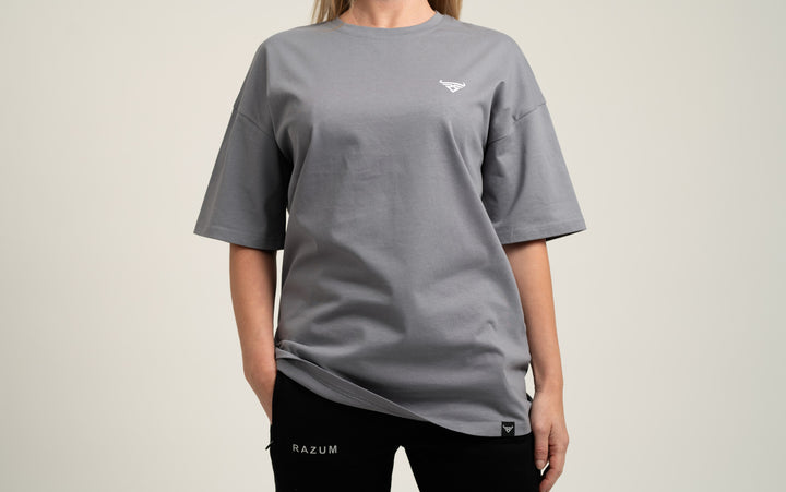 Oversized T-Shirt, Grau