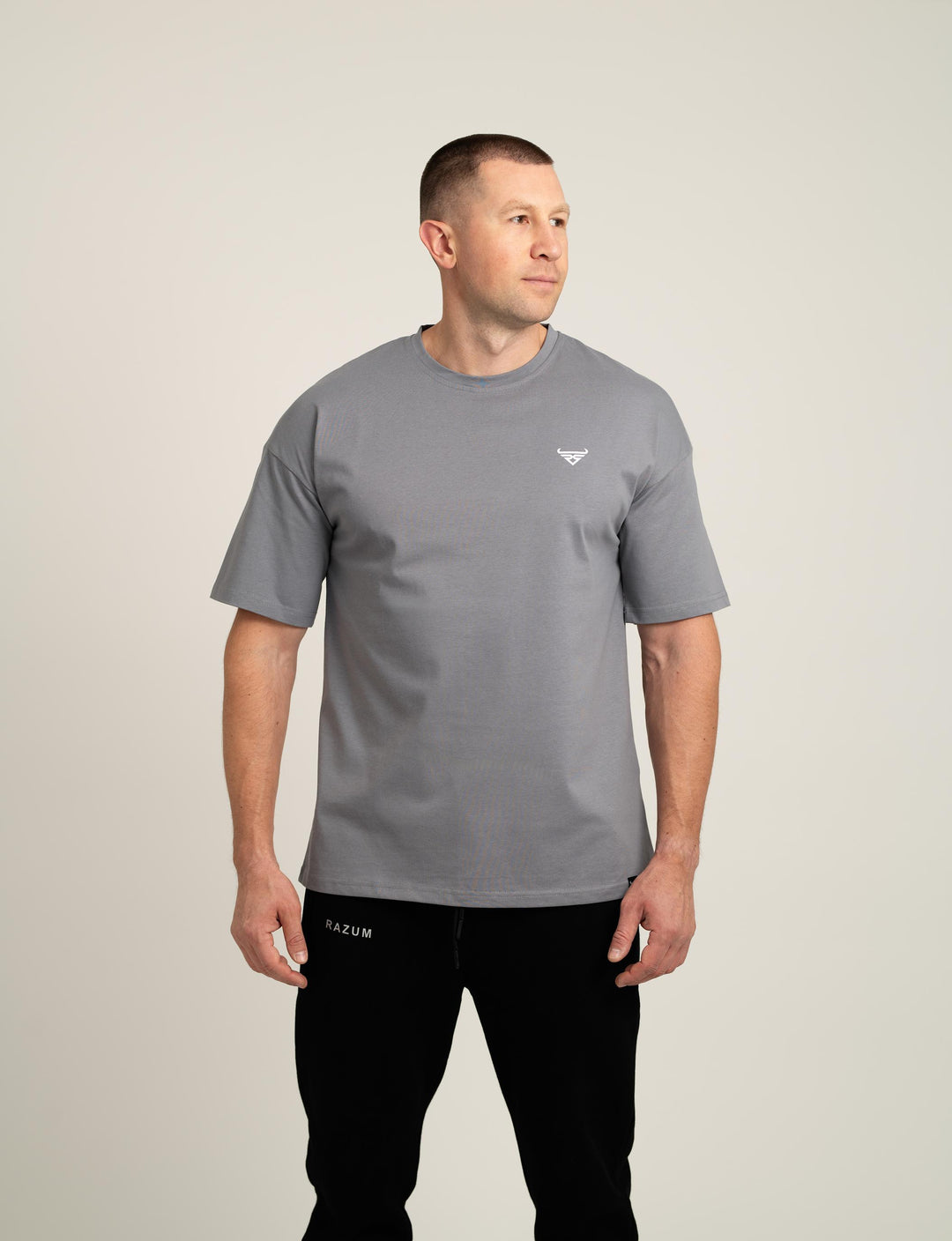 Oversized T-Shirt, Grau