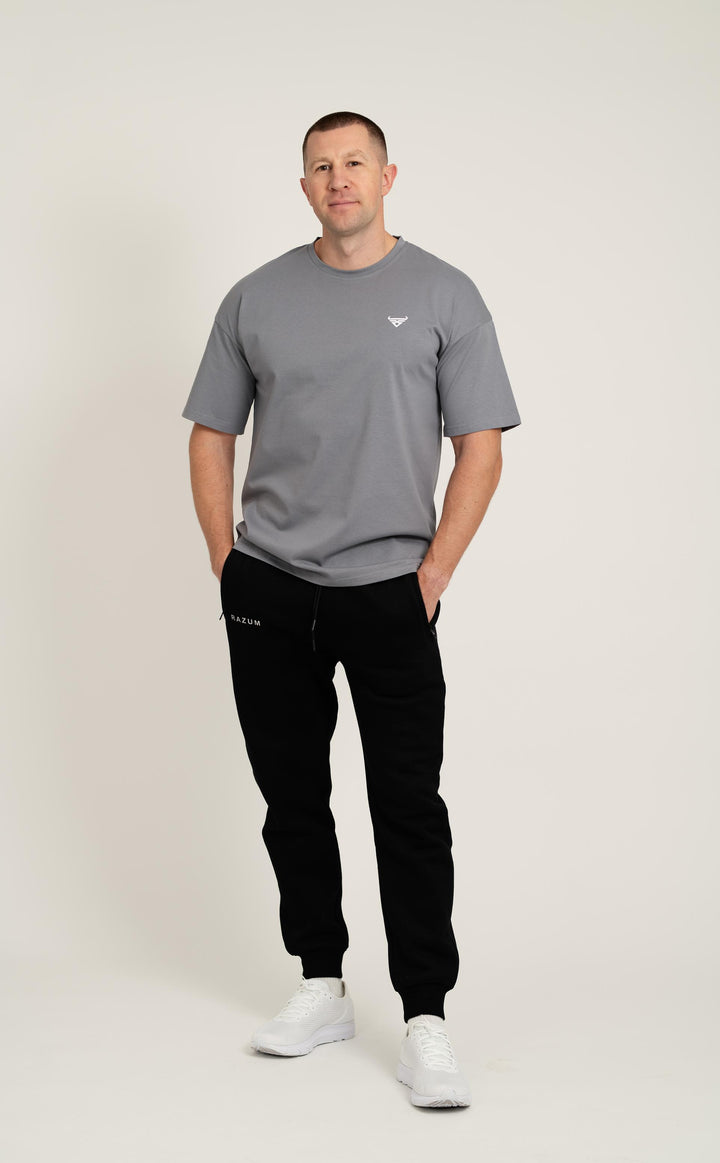 Oversized T-Shirt, Grau