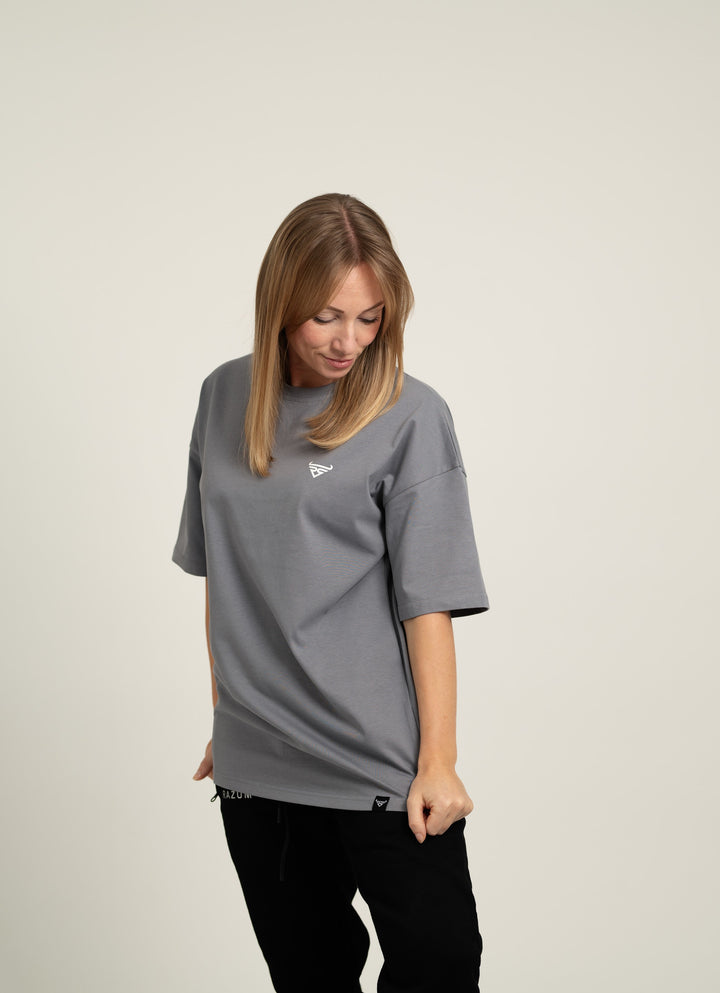 Oversized T-Shirt, Grau