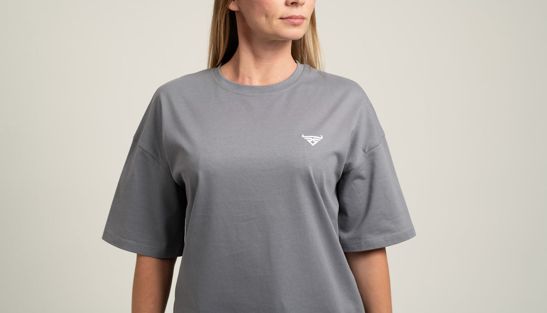 Oversized T-Shirt, Grau