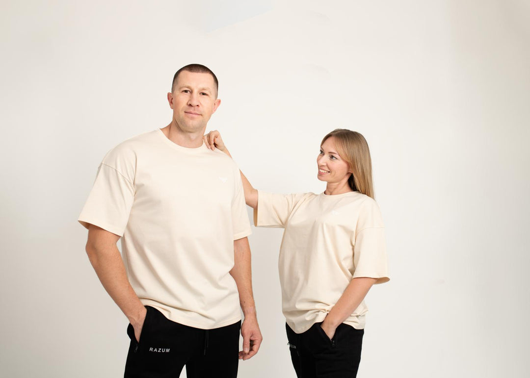 Oversized T-Shirt, Beige